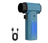 Turbo ventilatore portatile con turbina CNC e motore brushless, controllo continuo della velocità, protezioni multiple, ricarica, progettato per la rimozione della polvere (blu)