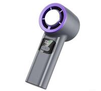 Turbo ventilatore portatile portatile con 100 livelli di potenza eolica e display digitale per un'esperienza di raffreddamento personalizzata (grigio viola)