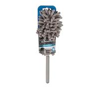 TURBOCAR - Spolverino telescopico per auto - Lunghezza piegata: 27 cm - Lunghezza da aperto: 76 cm - Colore: Grigio - Testa in ciniglia Microfibre - Flessibile, rimovibile e lavabile - Testa 100%