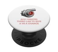 Turbocompressore Dio Creato Turbo Lag per un V8 Turbo Car Guys PopSockets PopGrip Adesivo