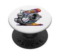 Turbocompressore lumaca Turbo Race Car Boost Meccanico Tuning Car PopSockets PopGrip Adesivo