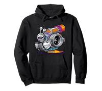Turbocompressore Snail Turbo Race Car Boost Meccanico Tuning Felpa con Cappuccio