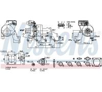 Turbocompressore turbina Turbocompressore a gas scarico 93123 NISSENS per FORD