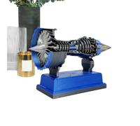 Turbofan Engine Rotating Airplane Engine - Mechanical Desktop | Aircraft Turbine, Educational Aviation Collectible | Aircraft Engine | For Home Office Teens Students Adulti