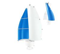 Turbogeneratore eolico, generatore eolico ad asse verticale da 100 W con 2 pale e generatore a magneti permanenti, esigenze energetiche domestiche e industriali, per barche, terrazze, marine