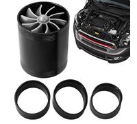 Turbonatore d'aria per auto, turbocompressore di aspirazione a turbina - Parti turbo motore ad aria Caricatore turbo,Turbocompressore motore a doppia ventola in alluminio di ricambio per autoveicoli