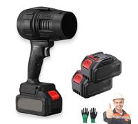TurboSweep Cordless Power Blower, 2025 New Cordless Leaf Blower Handheld, with Adjustable Speed for Patio Cleaning, Drying,Camping (Black Two Batteries)