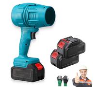 TurboSweep Cordless Power Blower, 2025 New Cordless Leaf Blower Handheld, with Adjustable Speed for Patio Cleaning, Drying,Camping (Blue Two Batteries)