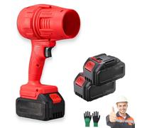 TurboSweep Cordless Power Blower, 2025 New Cordless Leaf Blower Handheld, with Adjustable Speed for Patio Cleaning, Drying,Camping (Red Two Batteries)