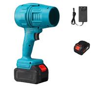 Turbosweep Cordless Power Blower, Dual Battery Multi-Purpose Cleaner, Powerful Turbo Jet Blower with Battery and Charger for Patio Blowing Leaves, Snow (No boxes,Blue)