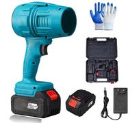 Turbosweep Cordless Power Blower - Dual Battery Multi-Purpose Cleaner, Three Adjustable Cordless Leaf Blower Handheld with Batter & Charger, for Patio Cleaning, Lawn Care (blue-1 battery)