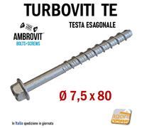 Turboviti viti per calcestruzzo cls turbovite TE D 7.5 D10 vite Muratura Esagona