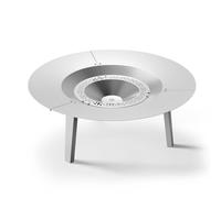 TURBRO Fireside Pluto - Deflettore di calore per braciere da 19/49,5 cm e braciere R19, reindirizza il calore verso l'esterno, accessorio in acciaio inossidabile 304 con manici e gambe pieghevoli, per