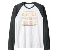 Turbulence Builds Character Resilienza del Viaggio Aereo Maglia con Maniche Raglan