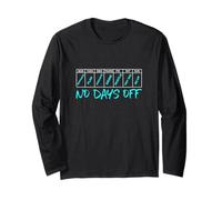 Turchese Color Schedule No Days off Grafica Turchese Maglia a Manica