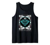 Turchese Colore Diamante nel Turchese Scuro Canotta