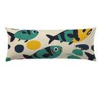 Turchese Cuscino per Dormire Laterale 30x90 Nero Cuscino Lungo per Dormire Lateralmente, Cuscini per il Collo, per Gravidanza e Sostenere la Maternità, Morbido Velluto Decorare Federe Cuscini w0-878