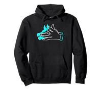 Turchese Feed The Wolf Within Grafica Turchese Felpa con Cappuccio