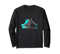 Turchese Feed The Wolf Within Grafica Turchese Maglia a Manica