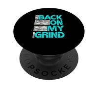 Turchese INDIETRO. ON. MIO. GRIND. Grafica turchese PopSockets PopGrip Adesivo
