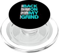 Turchese INDIETRO. ON. MIO. GRIND. Grafica turchese PopSockets PopGrip per MagSafe