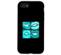 Turchese Leggi le mie labbra Grafica Custodia per iPhone SE (2020) / 7/8