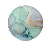 Turchese Marmo Granito Pietra Preziosa Tovagliette Rotonde Lavabili Set di 1/4/6 Tovaglietta Antiscivolo Resistenti al Calore Decorazioni per Cena Party Tavolo 39cm