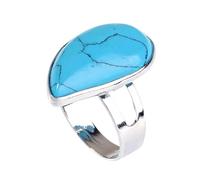 Turchese Naturale Anello Goccia D'Acqua Di Cristallo Anello Regolabile Da Donna Anelli Di Pietra Aperti Equilibrio Reiki Anelli Per Dito Alla Caviglia Anello Eterno Per Donna Ragazza Uomo