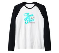 Turchese Pilot of My Own Time Grafica Turchese Maglia con Maniche Raglan