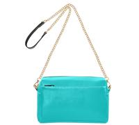 Turchese Scuro Tinta Unita Pura Pianura Moda Donna Borse A Tracolla In Pelle Vegana Borsa Casual Cross Body Zip Spalla Borse