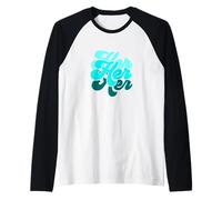 Turchese She Is Her Turchese Grafica Maglia con Maniche Raglan
