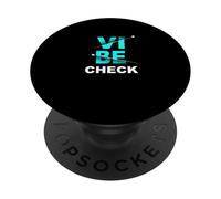 Turchese Vibe Check Turchese Gra PopSockets PopGrip Adesivo