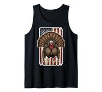 Turchia Bandiera Americana Rancore Distressed Vintage Cacciatore Caccia Canotta