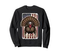 Turchia Bandiera Americana Rancore Distressed Vintage Cacciatore Caccia Felpa