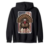 Turchia Bandiera Americana Rancore Distressed Vintage Cacciatore Caccia Felpa con Cappuccio
