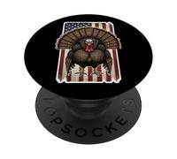 Turchia Bandiera Americana Rancore Distressed Vintage Cacciatore Caccia PopSockets PopGrip Adesivo