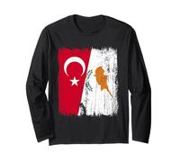 Turchia Cipro Mezza Bandiera Patrimonio Turco-cipriota Maglia a Manica