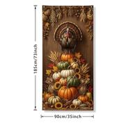 Turchia coperture decorative per porta, autunnali, rustiche, zucche, girasole, Ringraziamento, marrone, con corda, striscione per porta d'ingresso, decorazione per la casa, per portico, porta, parete