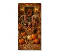 Turchia, coperture decorative per porte, rustiche, tradizionali, zucche, girasole, arancione, con corda da appendere, decorazione per la casa, per portico, patio, interni ed esterni, 91 x 182 cm