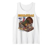 Turchia Giorno Ringraziamento Gobblezilla Divertente Gobble Mostro Canotta