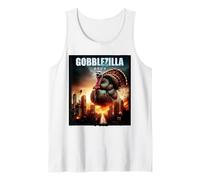 Turchia Giorno Ringraziamento Gobblezilla Divertente Gobble Mostro Canotta