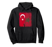 Turchia Marocco Half Flag Turco Marocchino Heritage Jersey Felpa con Cappuccio