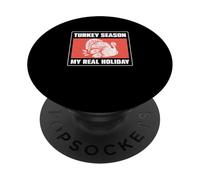 Turchia Stagione La mia vera vacanza A Turkey Hunter Turkey Caller PopSockets PopGrip Adesivo