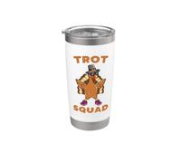 Turchia Trot Squad Ringraziamento Divertente Corrispondenza 5K Run Bicchiere termico in acciaio inox doppia parete