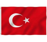 Turchia Turkey Bandiera con Occhielli 150x90 Metalösen Intemperie Asta Della