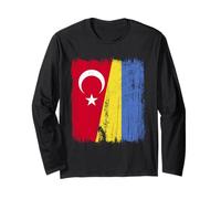 Turchia Ucraina Mezza Bandiera Patrimonio ucraino Turco Maglia a Manica