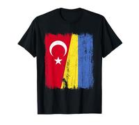 Turchia Ucraina Mezza Bandiera Patrimonio ucraino Turco Maglietta