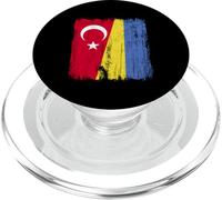 Turchia Ucraina Mezza bandiera Patrimonio ucraino turco PopSockets PopGrip per MagSafe