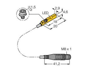 Turck 4685832 Sensore di campo magnetico PNP BIM-UNR-AP6X-0,3-PSG3M