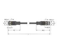 Turck 6630917 Connettore confezionato per sensore o attuatore 0.60 m Numero di
